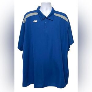 NWT New Balance Men’s Big & Tall Blue Performance Polo - Size 5XL